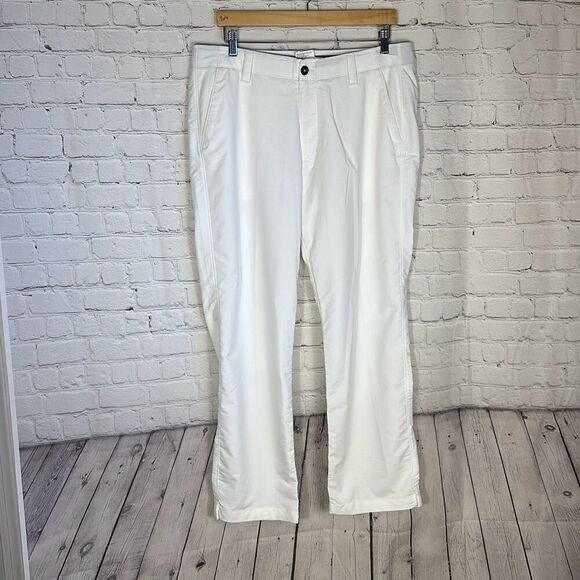 Under Armour Loose Fit White Golf Athletic Pants Tapered Leg size W36 x L30 - Picture 1 of 9